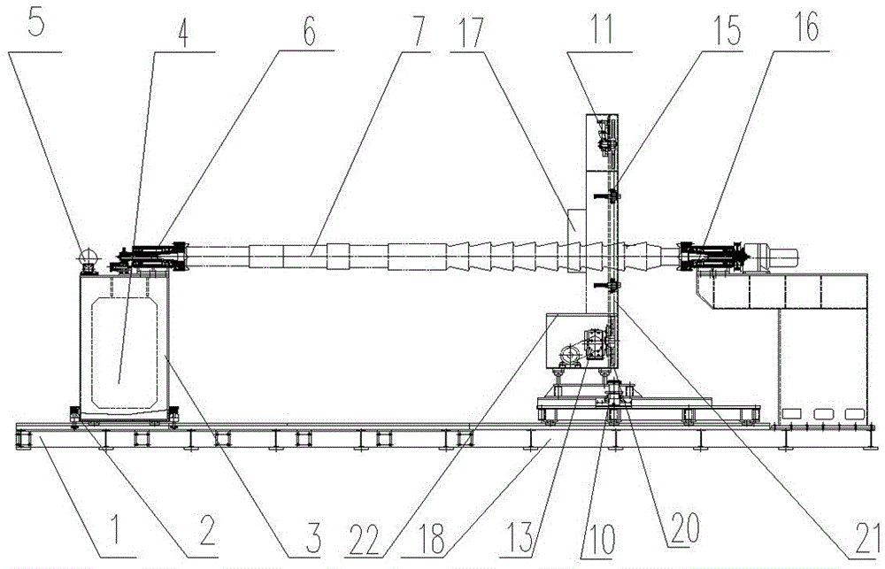 A special band sawing machine for bevel sawing of reel shaft and its use method