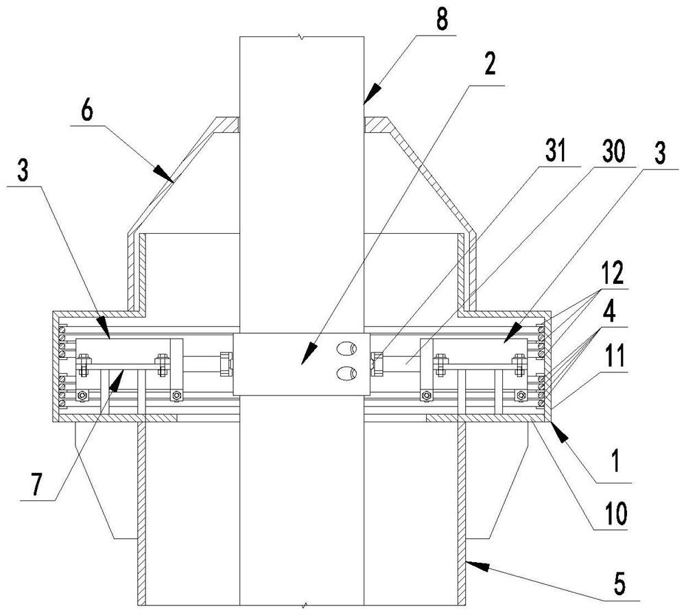Built-in damping vibration attenuation device