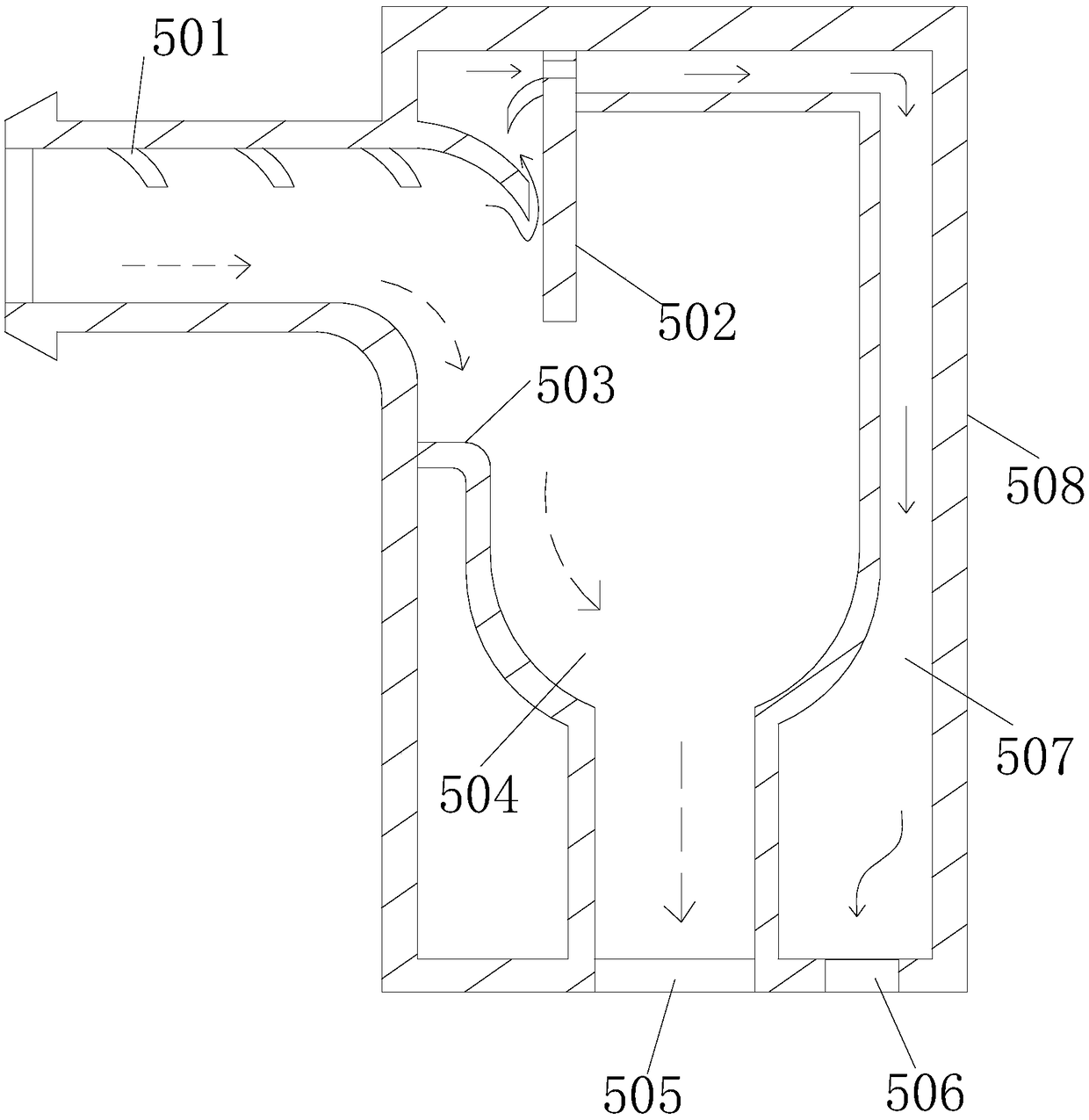 Vapor separating and water outlet device of water dispenser