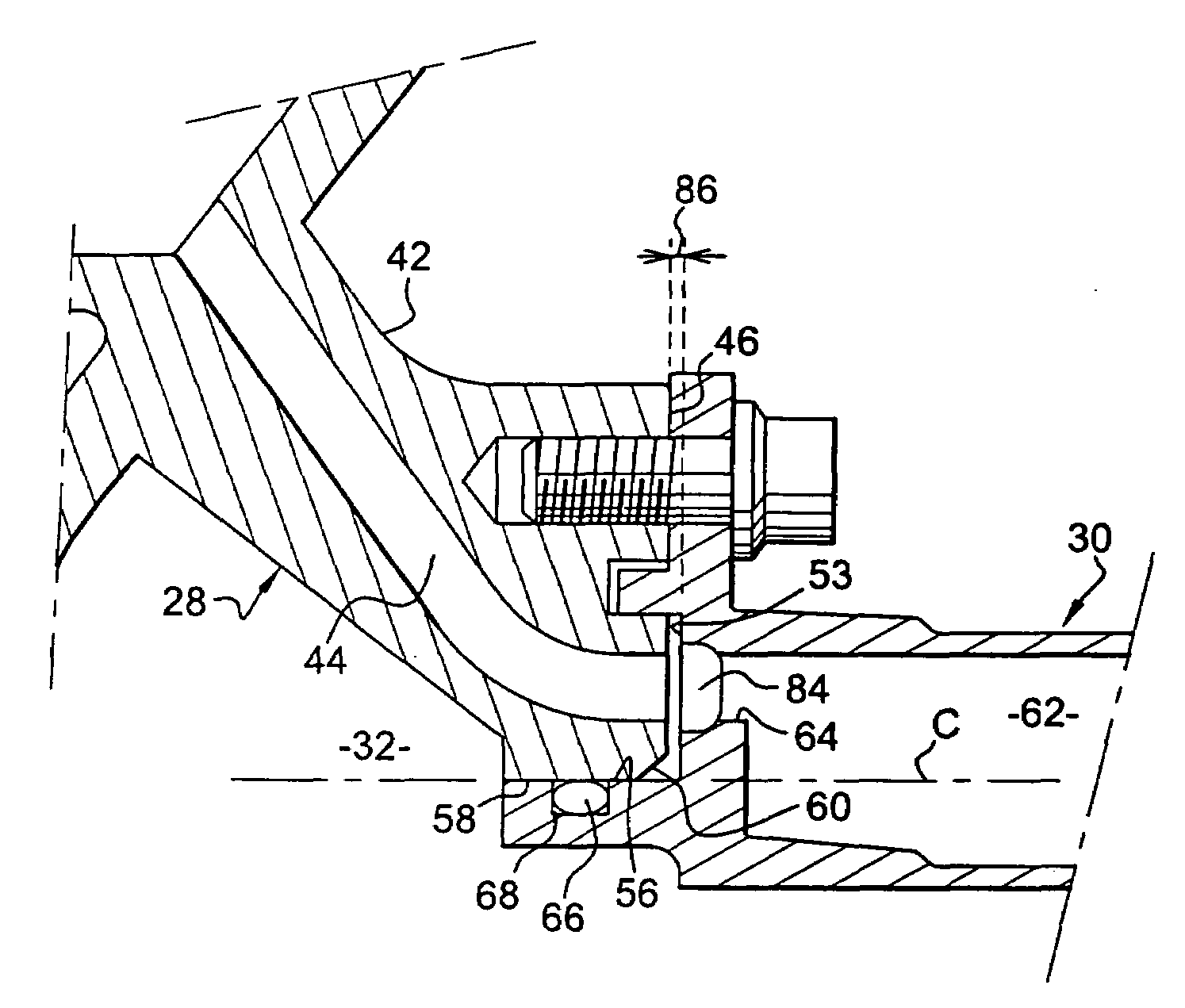 Device for lubricating a component in a turbomachine