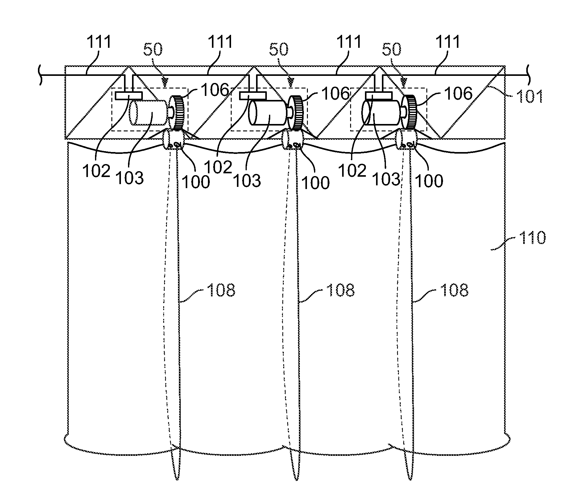 Portable curtain retraction device and system