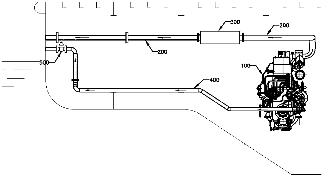 Ship exhaust system and wet exhaust apparatus thereof