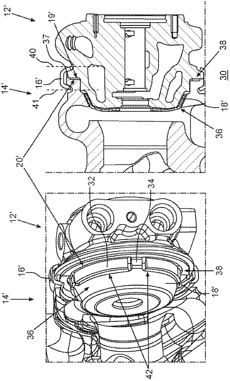 Connection assembly for connecting turbine housing to support housing and exhaust gas turbocharger