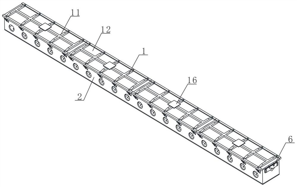 Composite material launching box guide rail forming mold and guide rail forming method