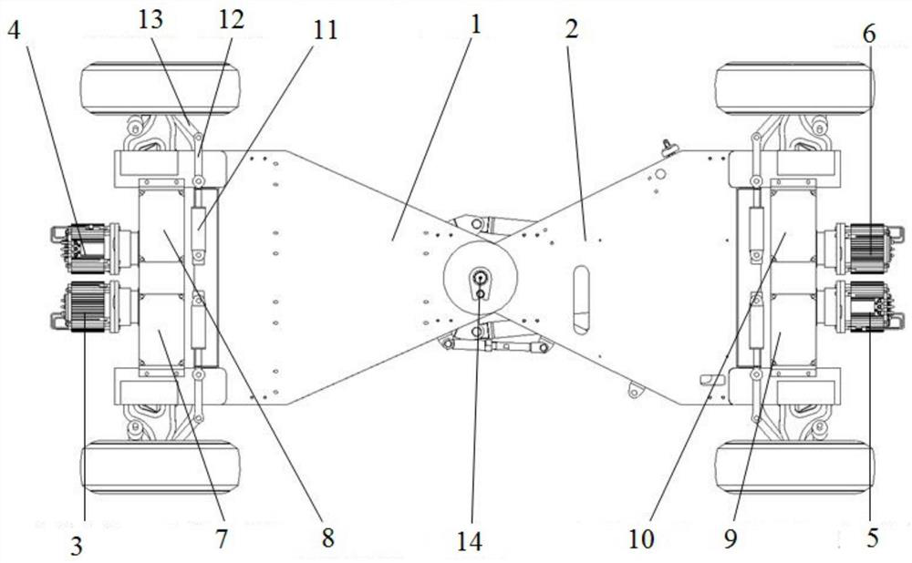 Multi-mode composite steering chassis and engineering machinery vehicle