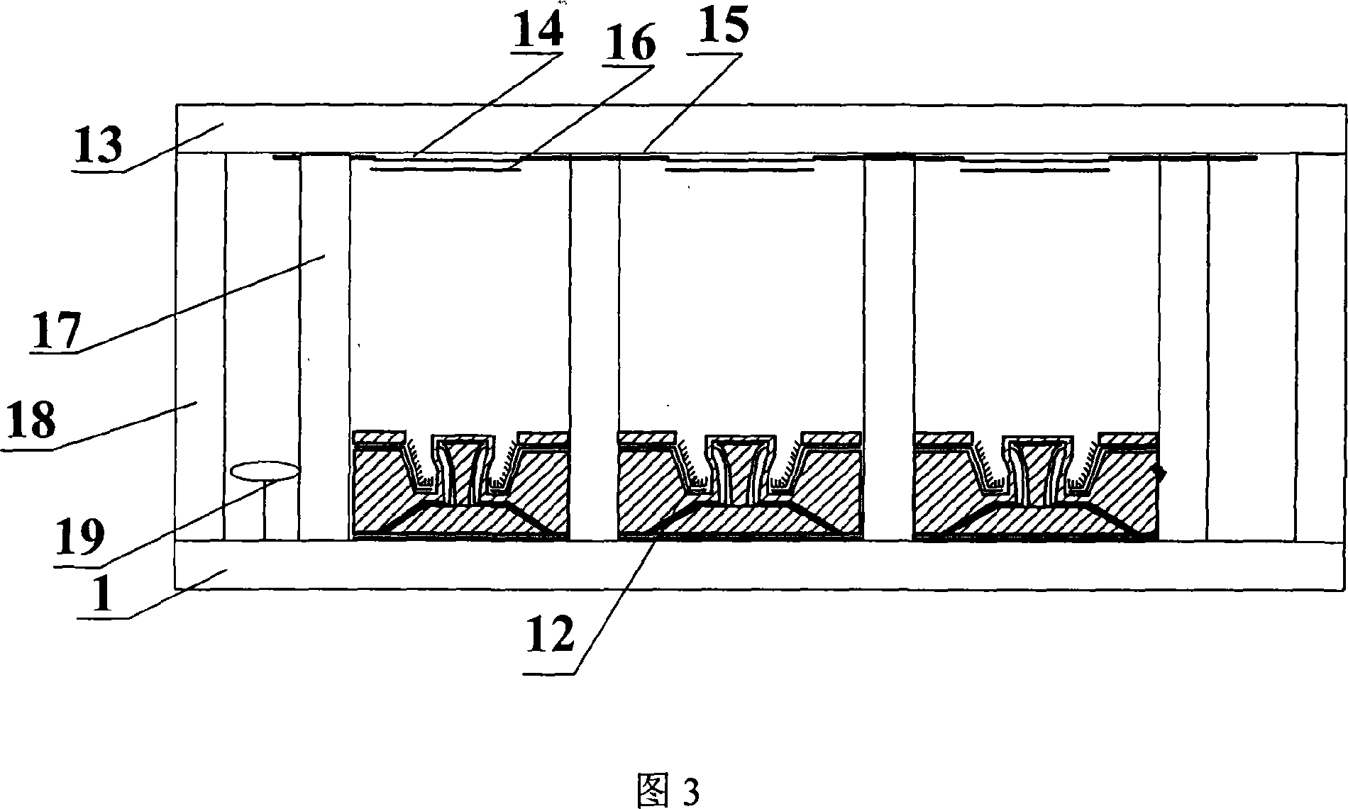 Flat-panel display device with side gate-modulated round-top cathode type emitting structure and its preparing process