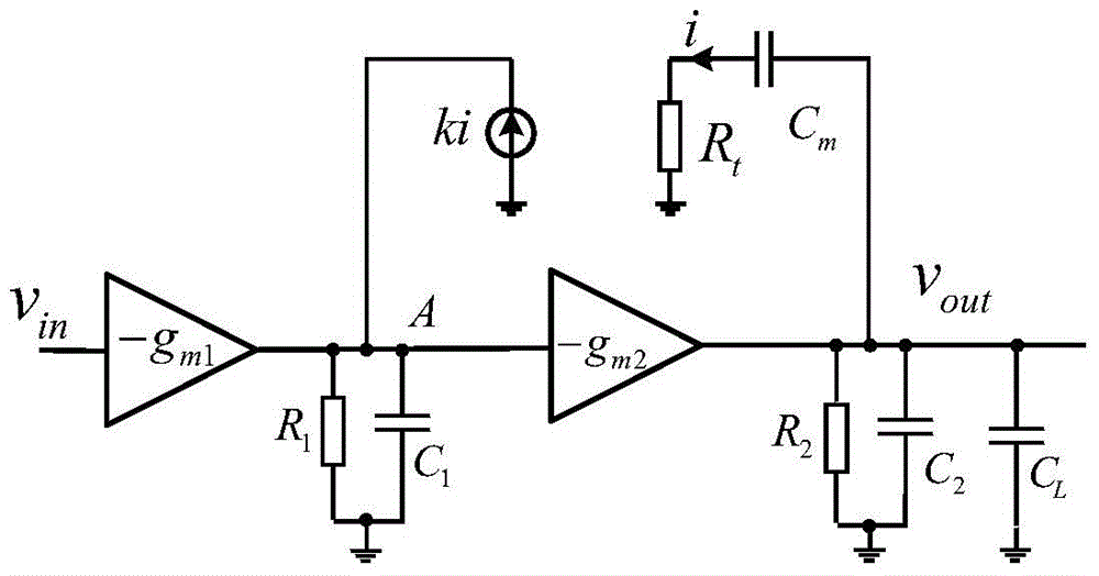 A two-stage operational amplifier