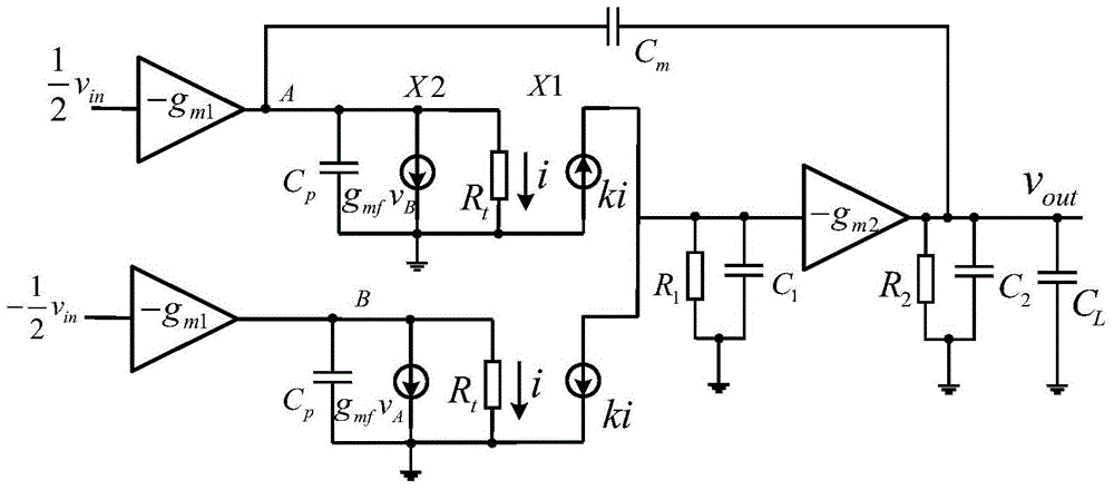A two-stage operational amplifier