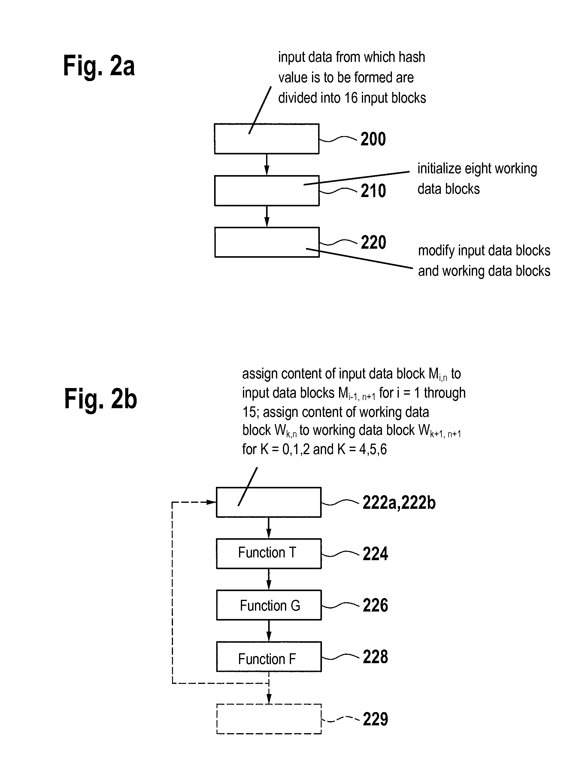 Method and device for generating a hash value