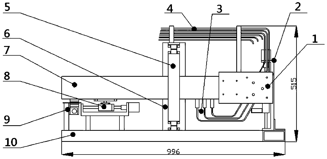Micro-thrust measuring device with on-line calibration and locking functions