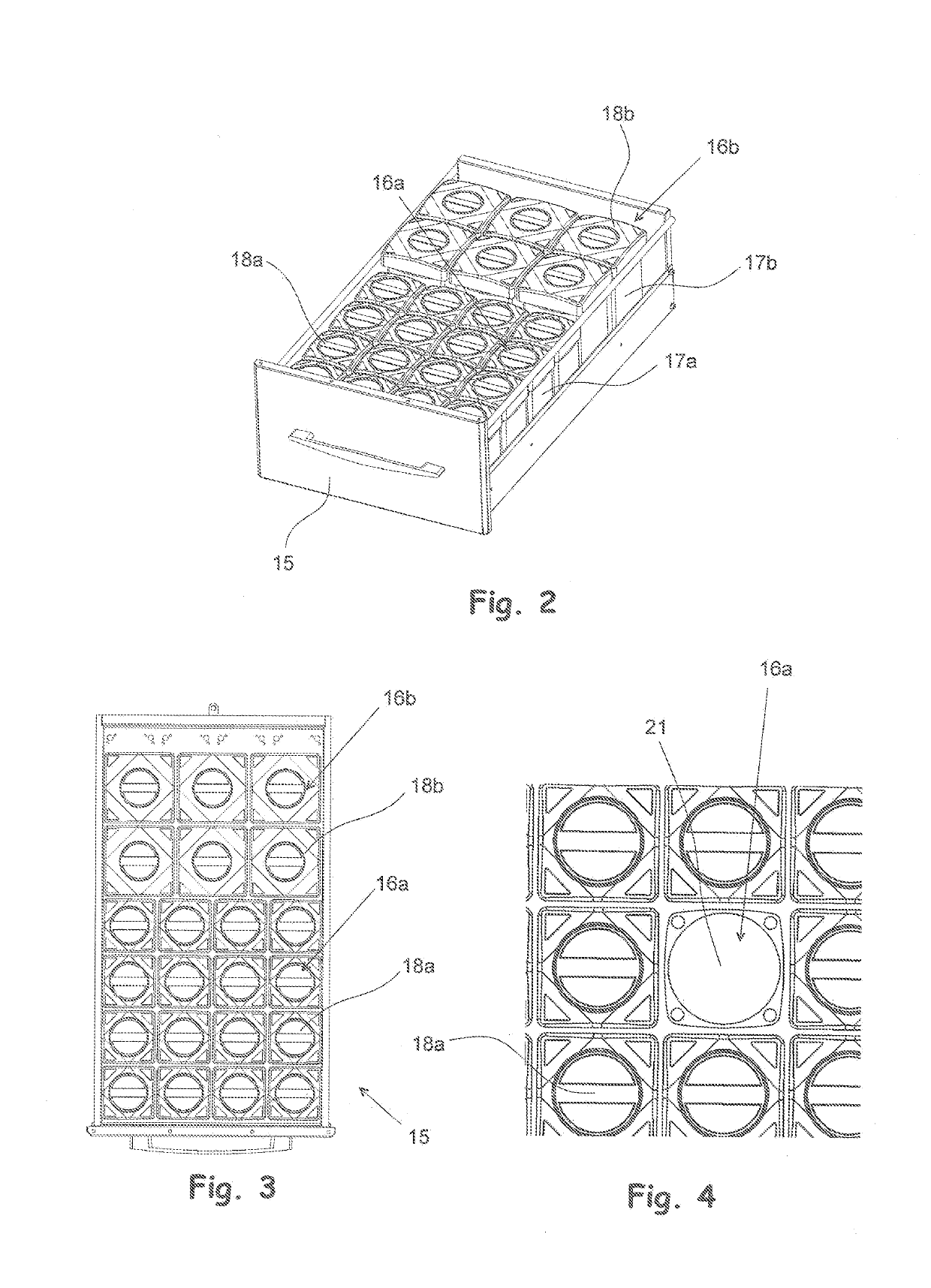 A method and a system for storing drugs in distribution packages, and a storage for drug distribution packages