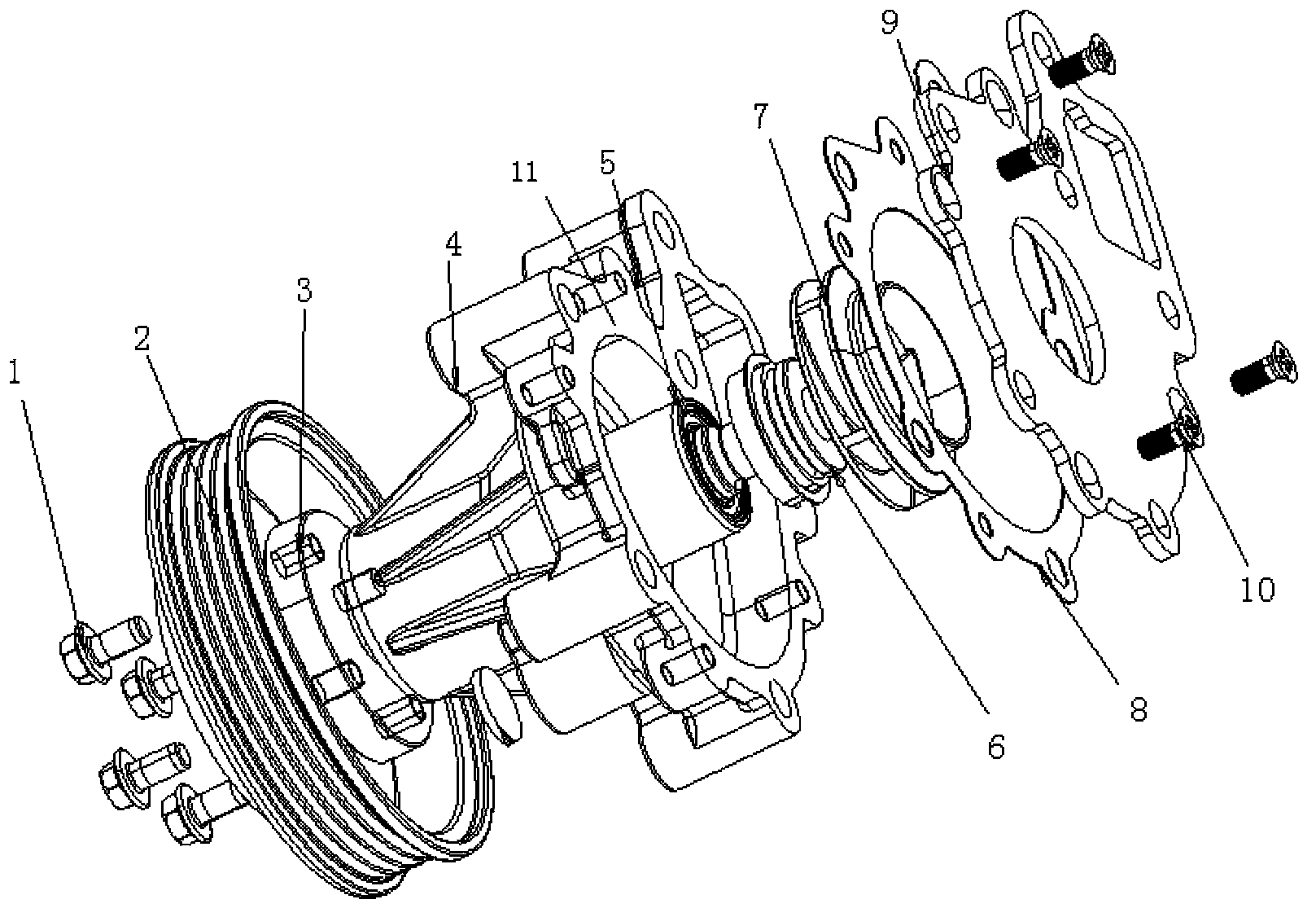 Water pump assembly used for diesel engines