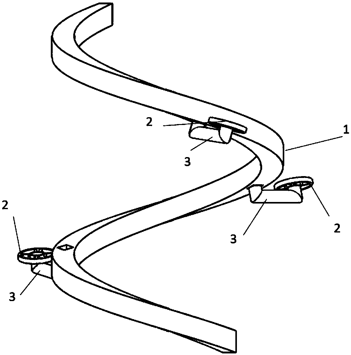 Spiral robot capable of moving on curved surface in cavity