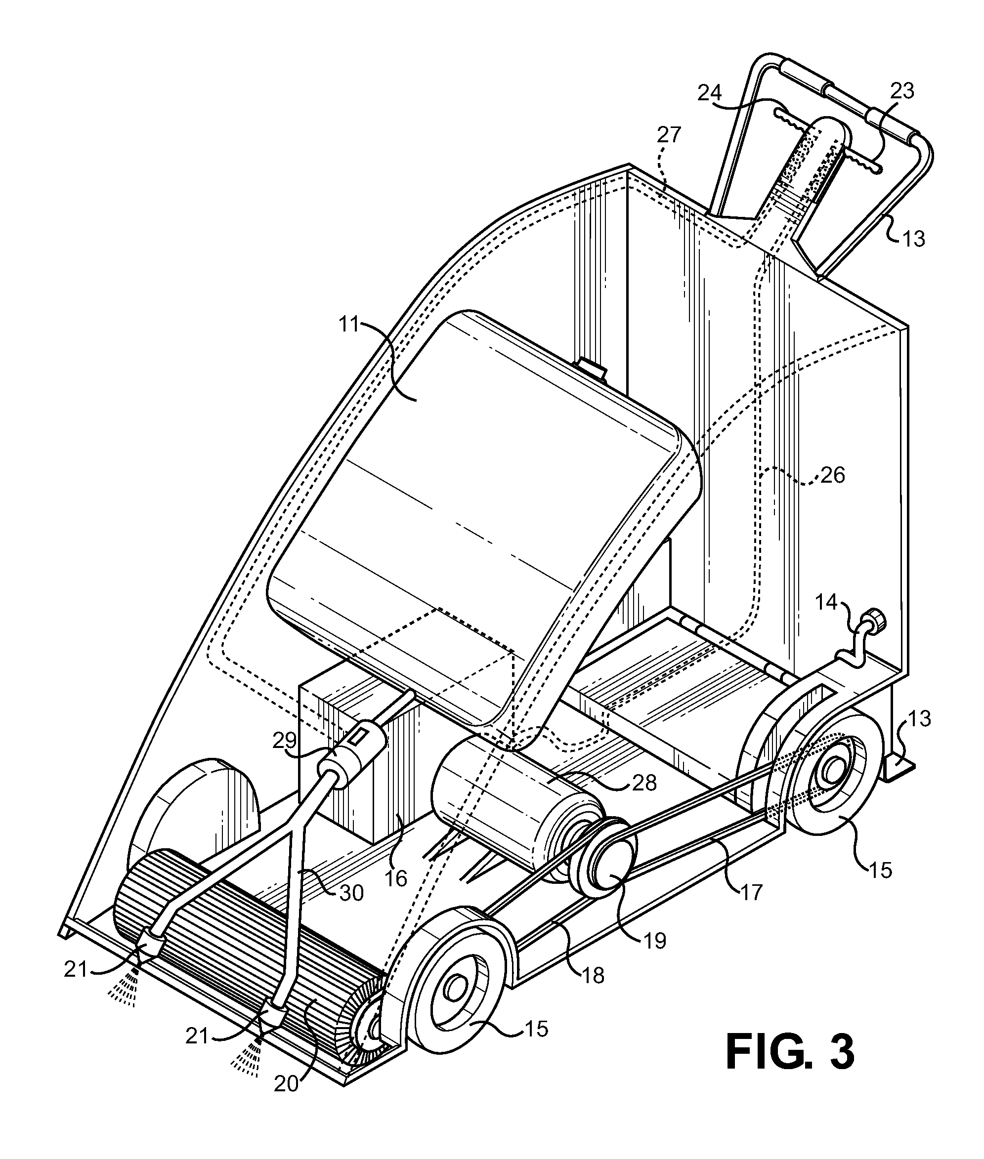 Floor and Mat Surface Cleaning Apparatus