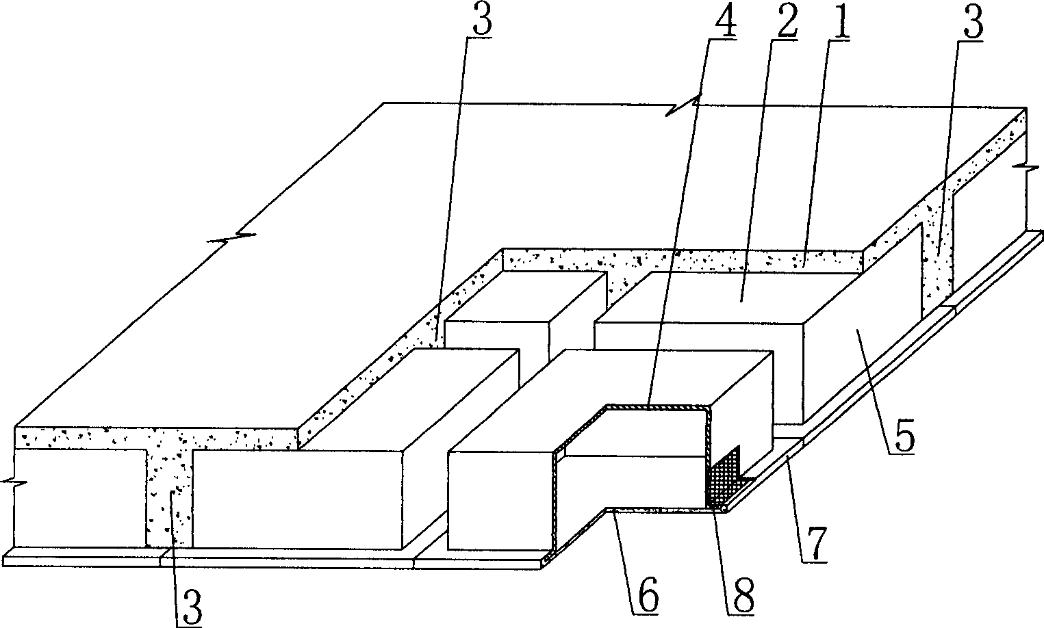 In-situ cast hollow concrete slab