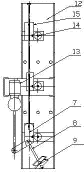 Air door device provided with turning plate for power station and blocking method