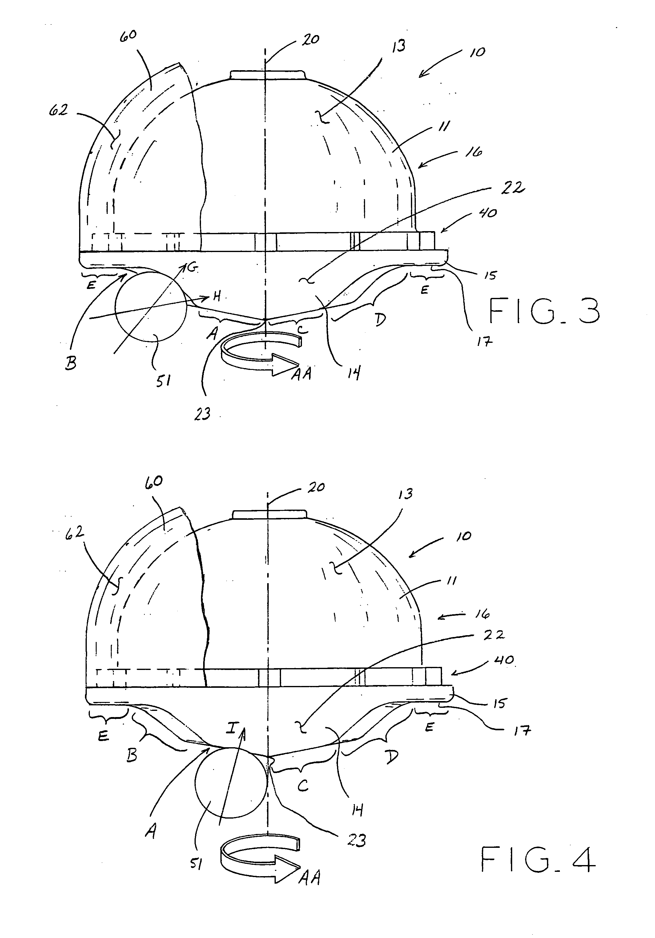 Rotating constrained liner