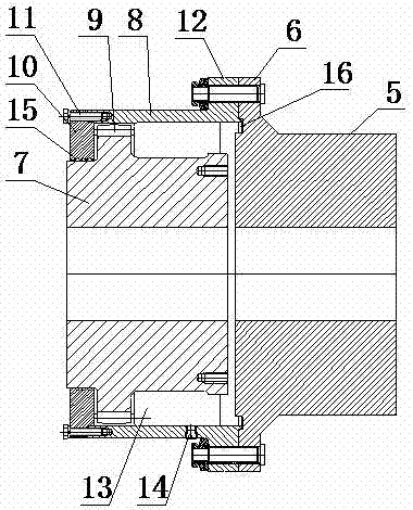 Power part structure of cogging mill