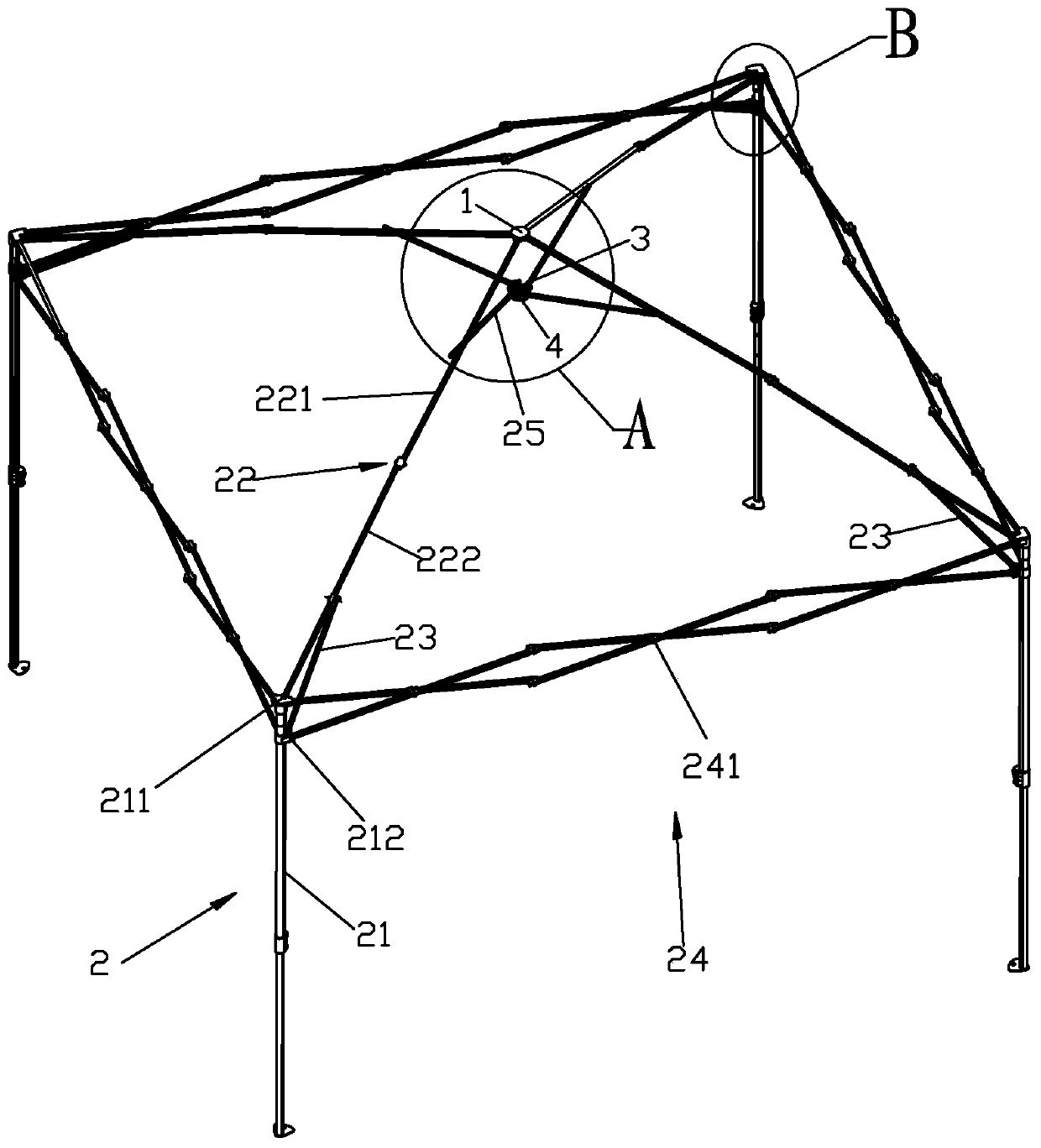 Awning frame