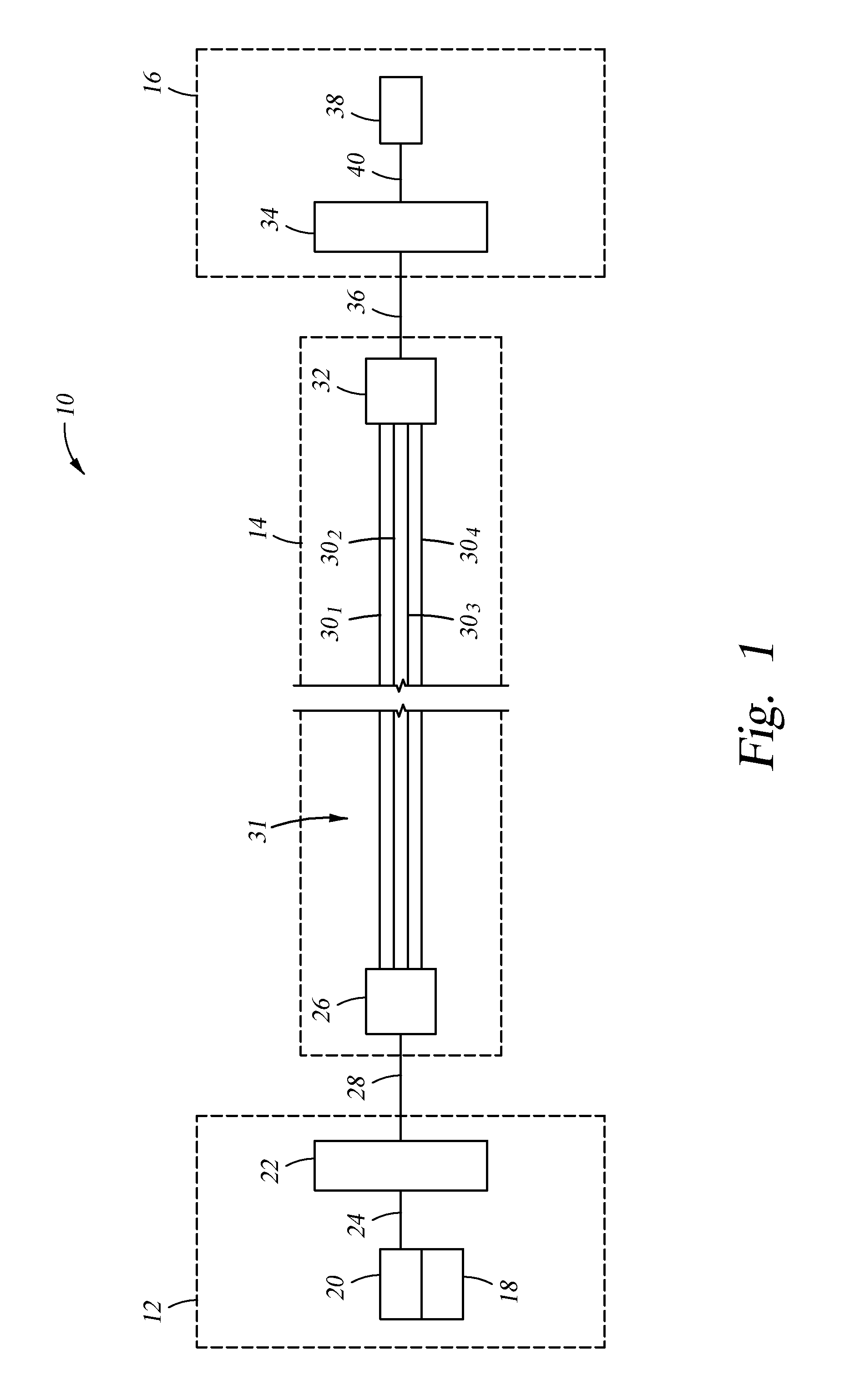 Modular remote power generation and transmission for hydraulic fracturing system