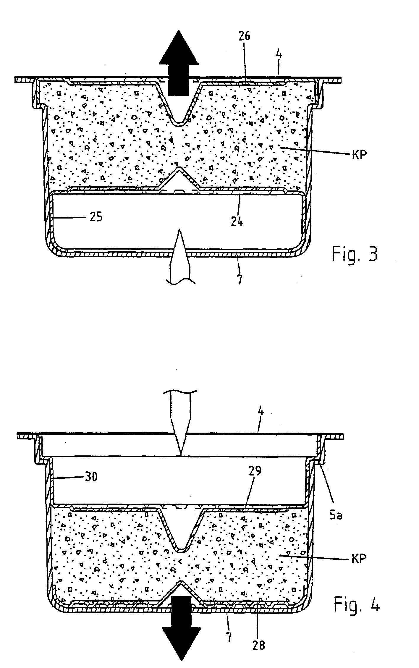 Cartridge containing a single serving of a particulate substance for preparing a beverage