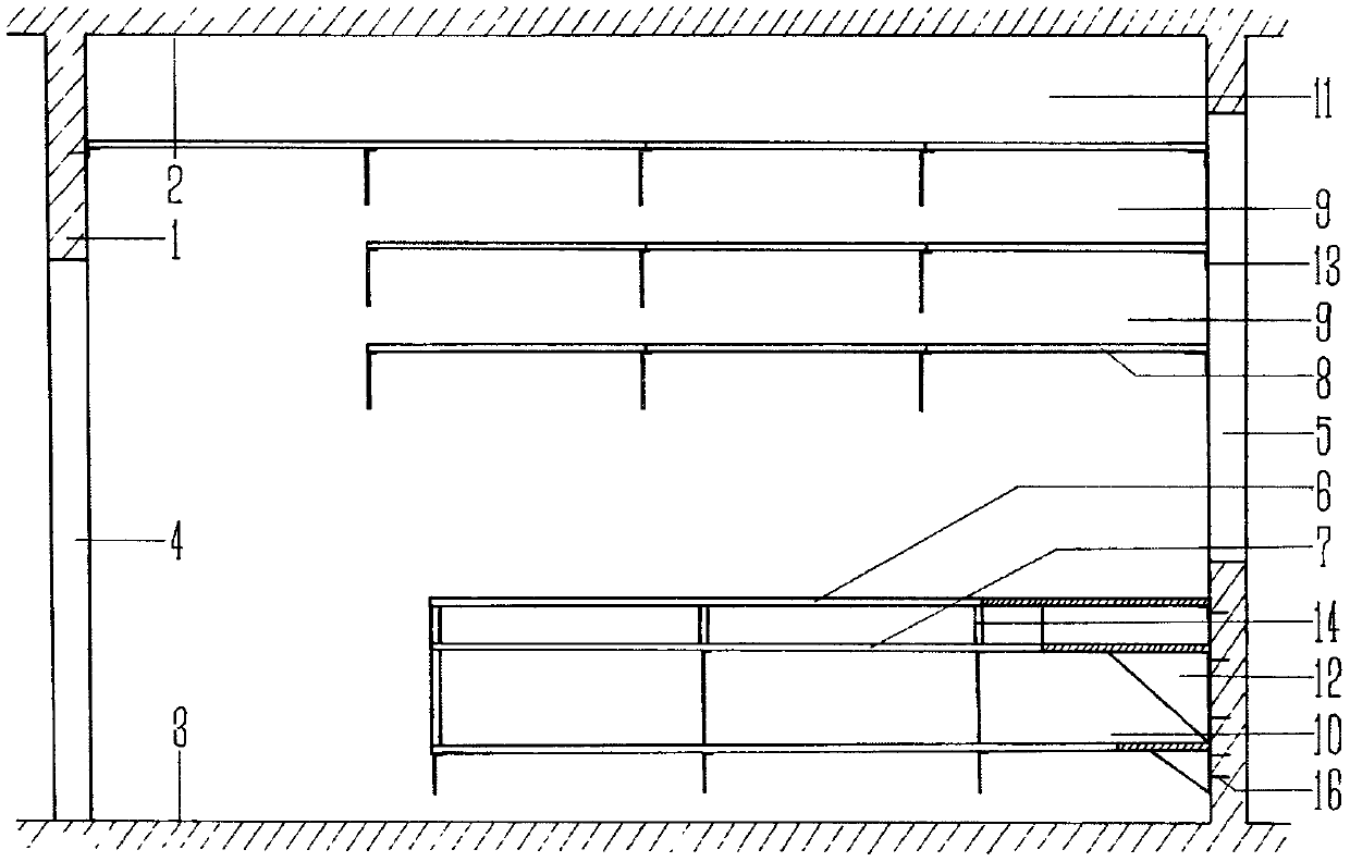 Decoration method for book room and working room with arrangement layout from top to bottom