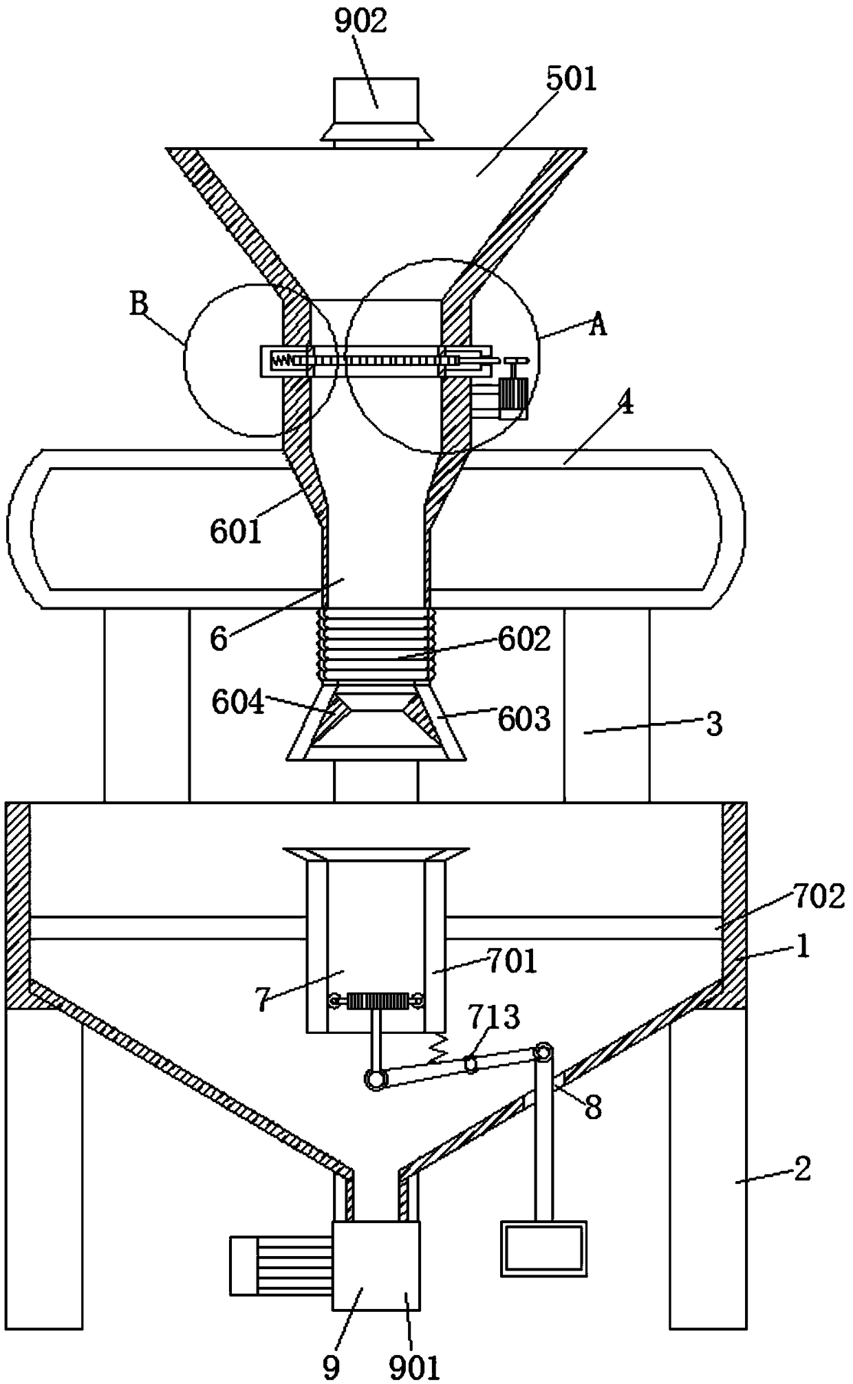 Semi-automatic filling equipment for lotus roots filled with glutinous rice