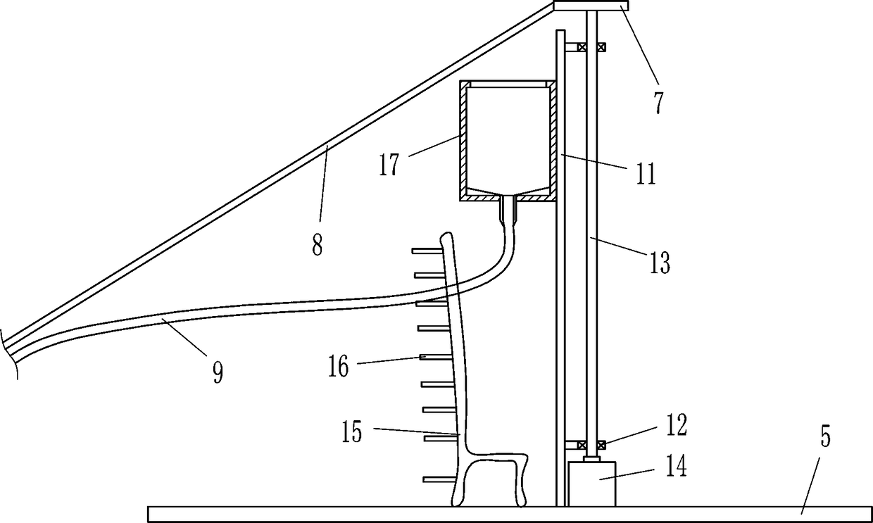 Fish feed circular-scattering device for garden pond