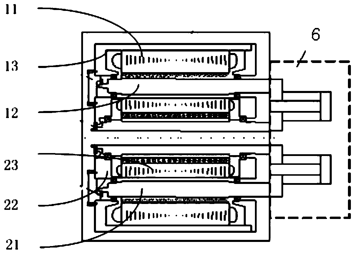 A clutch device for dual motors