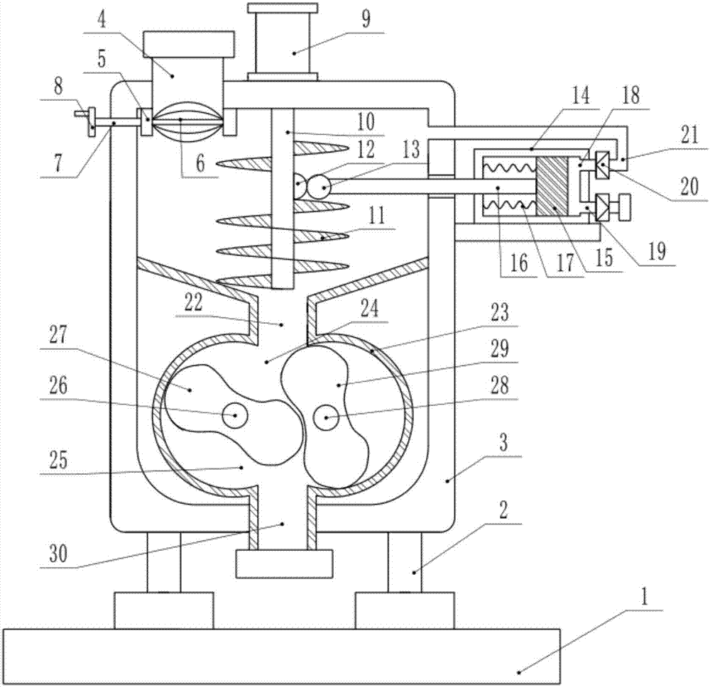 Lead-acid storage battery coloring paste stirring device for preventing blowhole