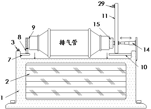 Water immersion type automobile exhaust pipe air tightness detection device and detection method thereof