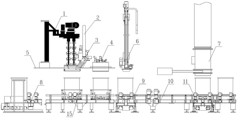 Radioactive waste cement solidification line
