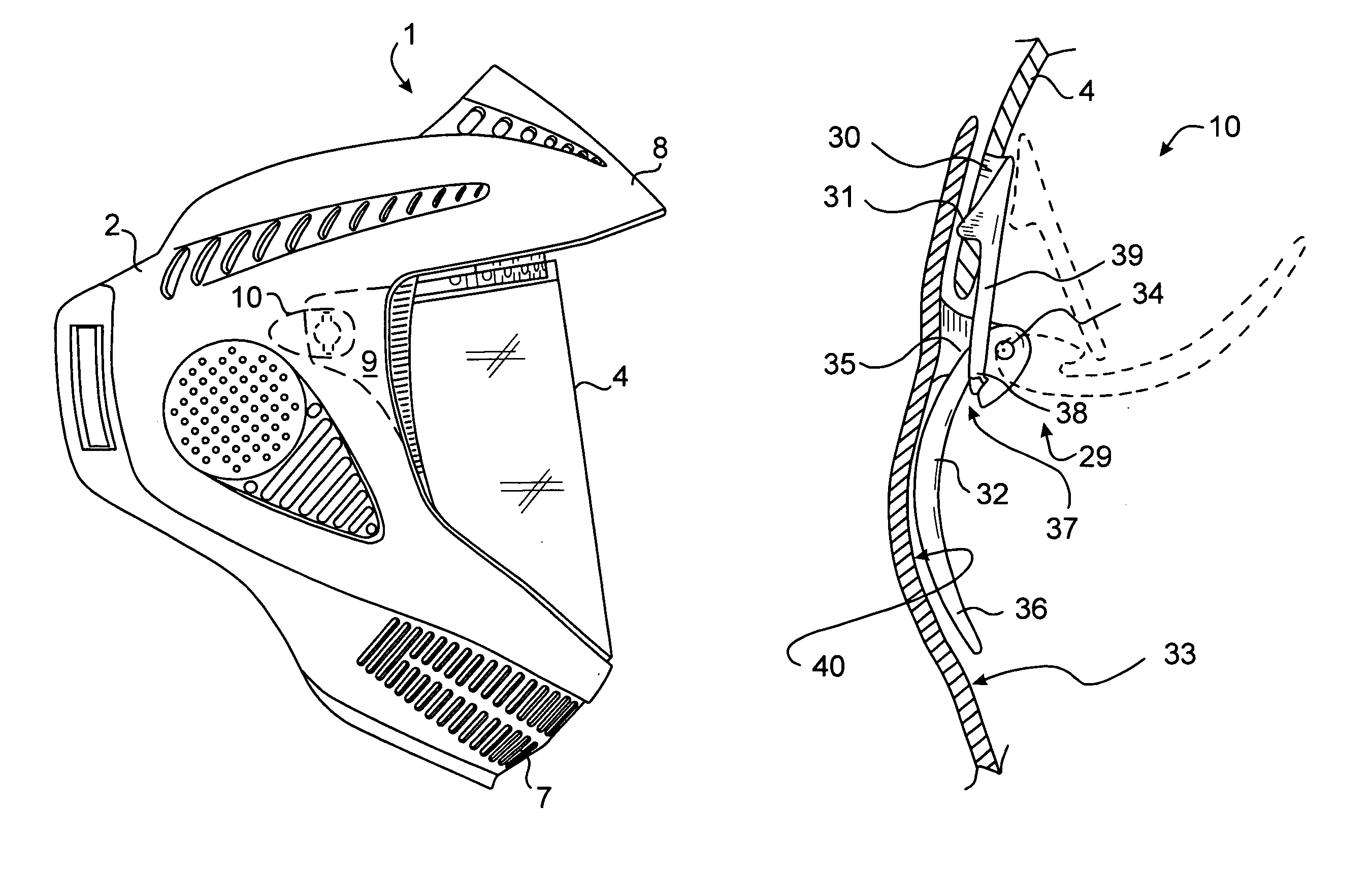 Face mask with detachable eye shield