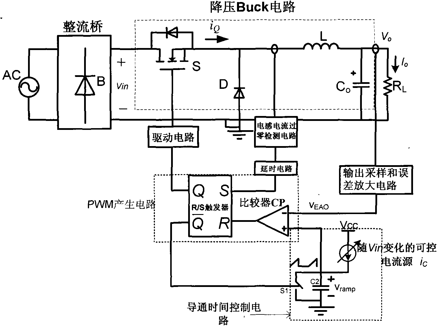 Control circuit for voltage dropping type power factor corrector