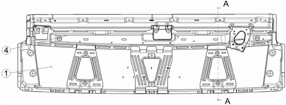 A light truck cab front wall assembly