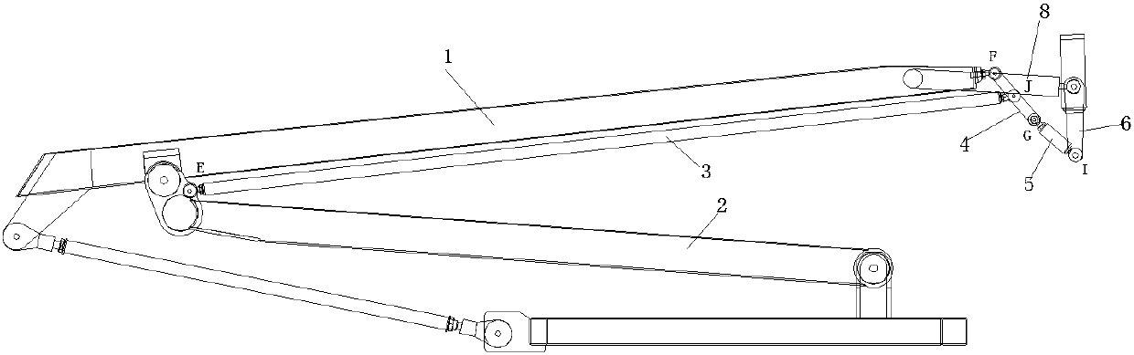 Pantograph bow balancing mechanism for small-deflection-angle pantograph