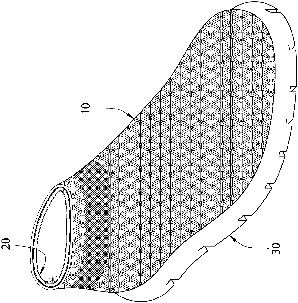 Moisture-permeable waterproof shoe of jacquard weave cloth cover