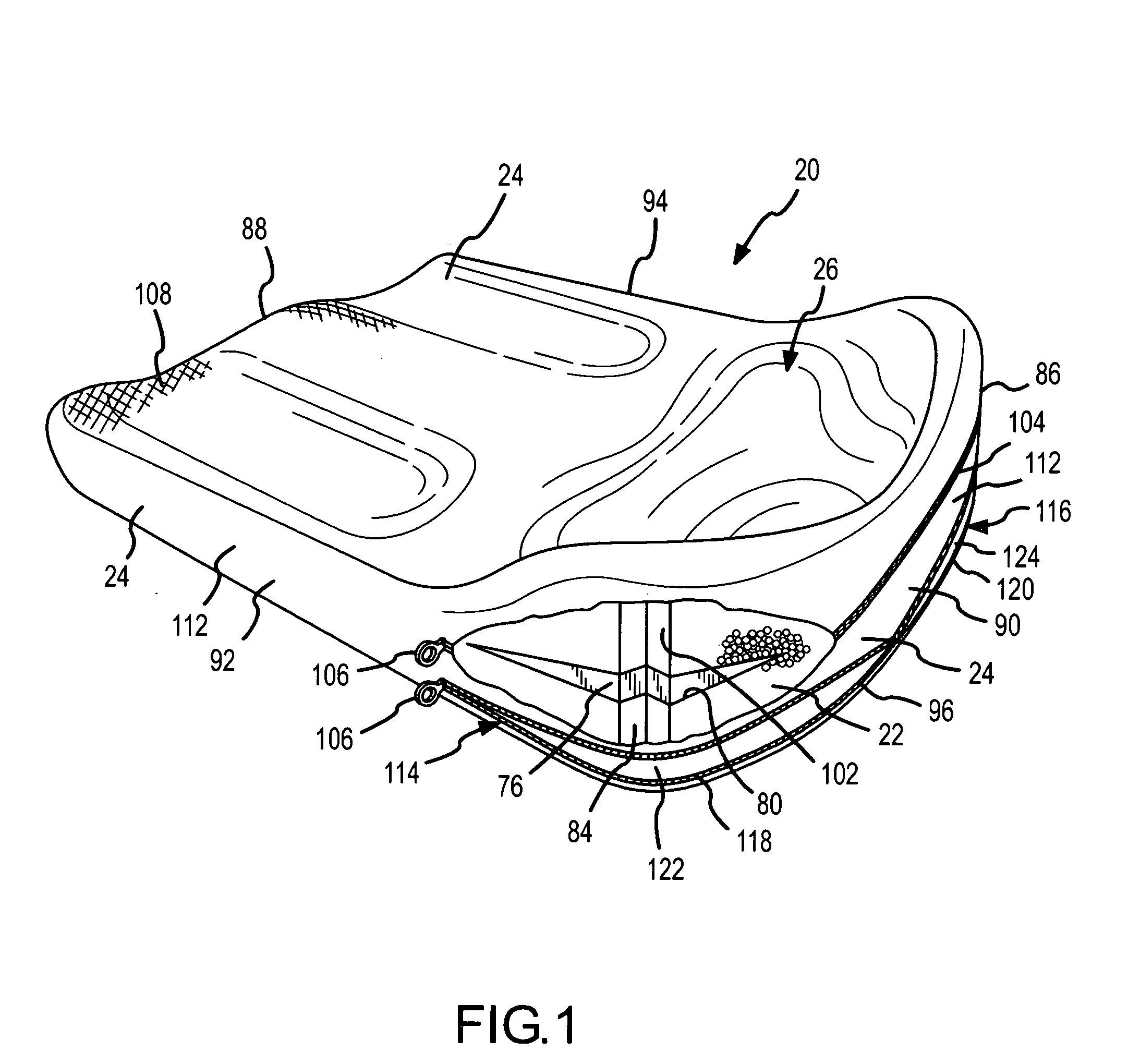 Seat cushion with adjustable contour and method of adjusting the contour of a seat cushion