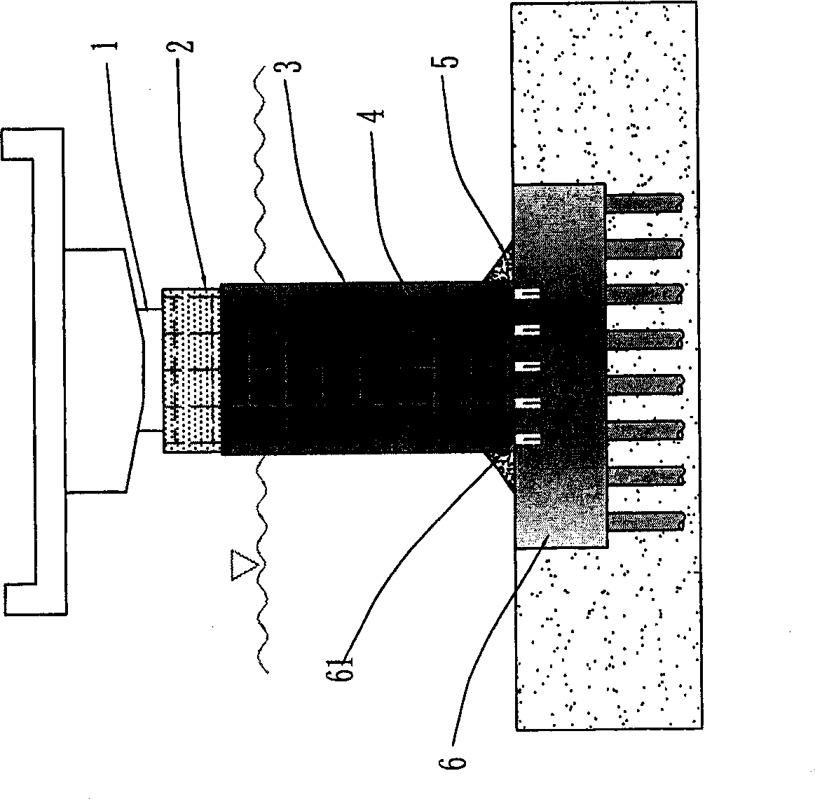 Method for reinforcing underwater structure by fiber-reinforced composite material grid ribs