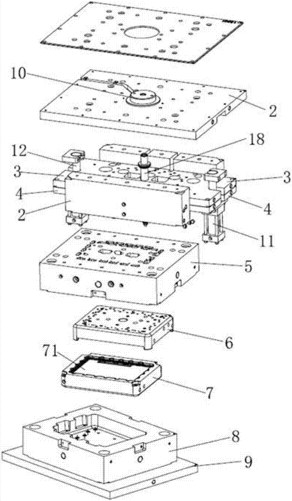Forming mould and forming method of notebook face shell
