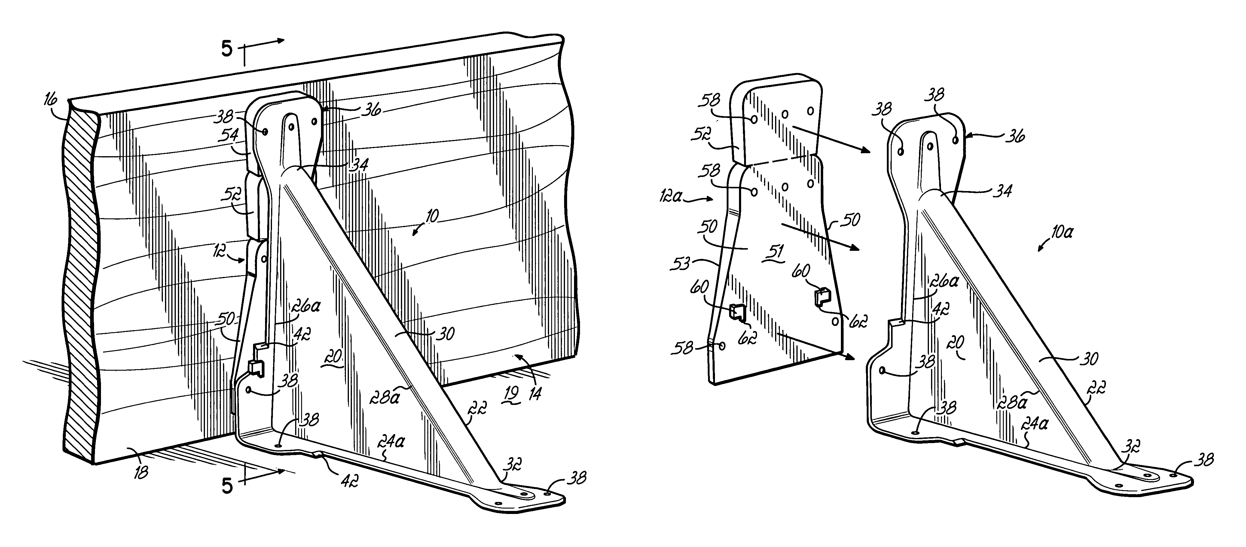 Concrete form brace and battering wedge