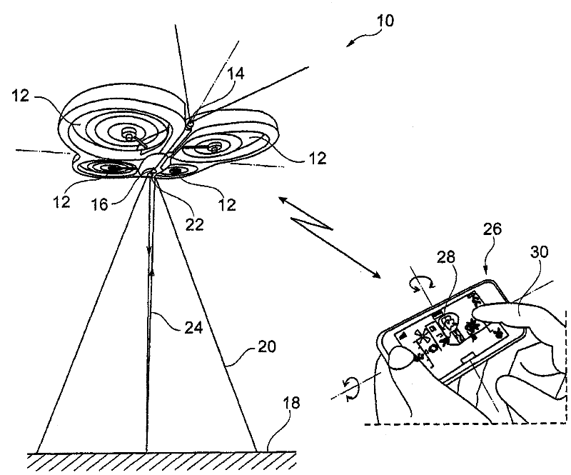 Method for estimating the horizontal velocity of unmanned aerial vehicles, especially those capable of performing hovering flight under autopilot