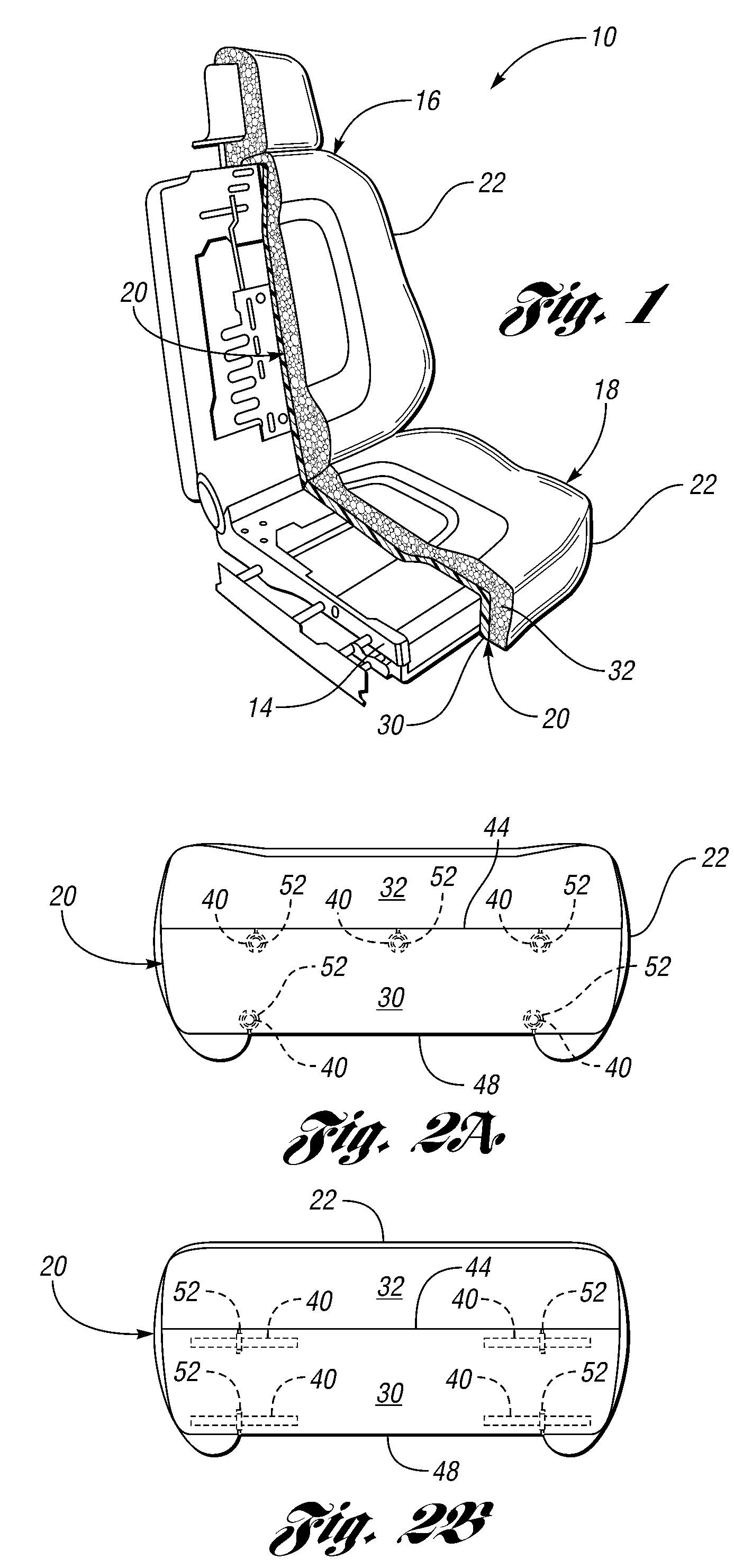 Vehicle seat assembly having layered seating system with attachment member