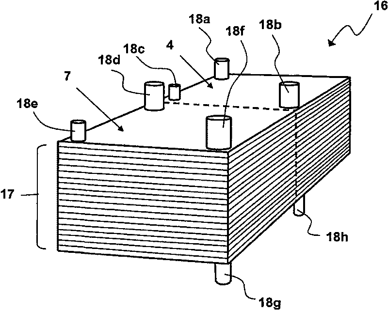 System and device comprising a combined condenser and evaporator