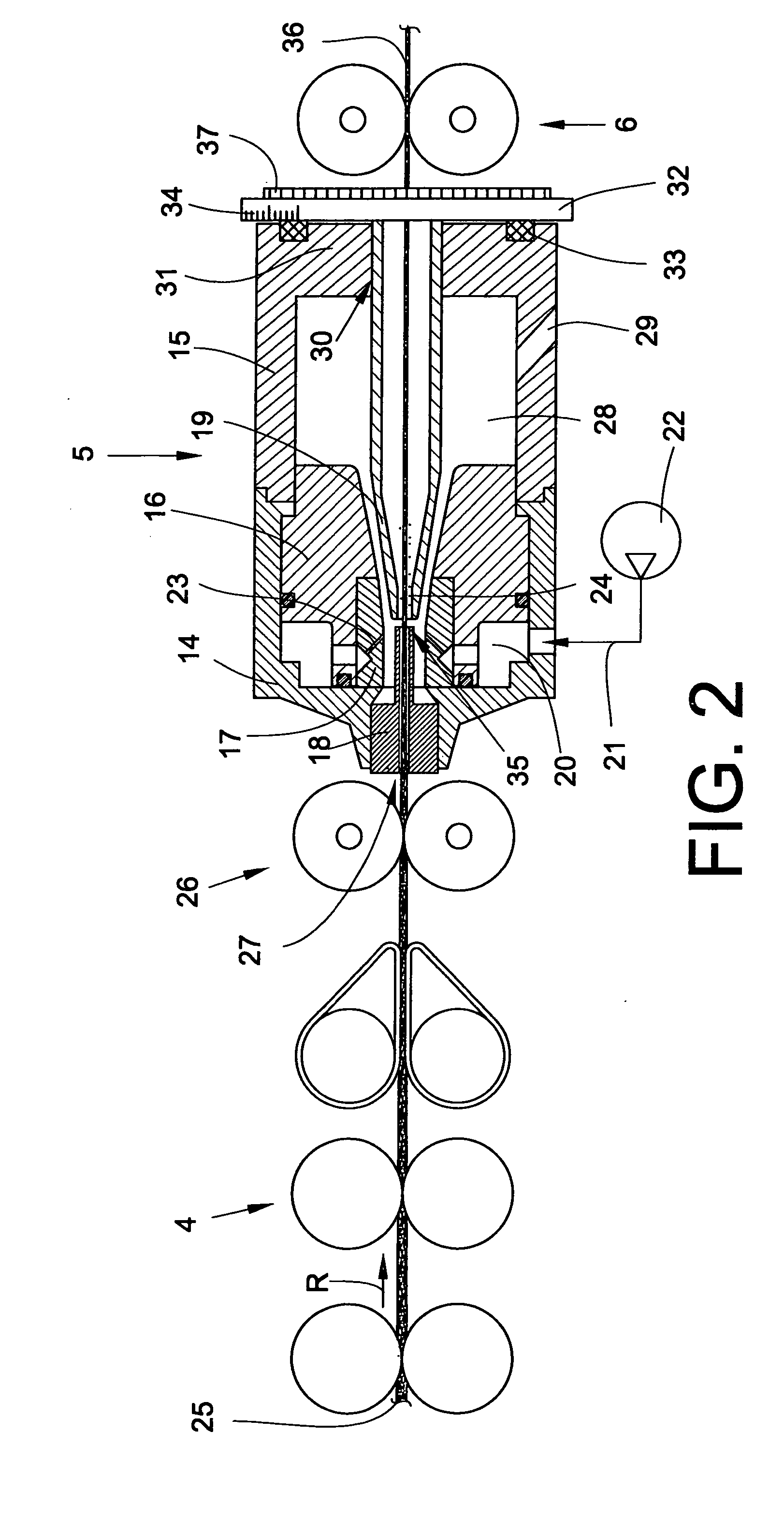 Spinning device for producing a yarn by means of a circulating air flow