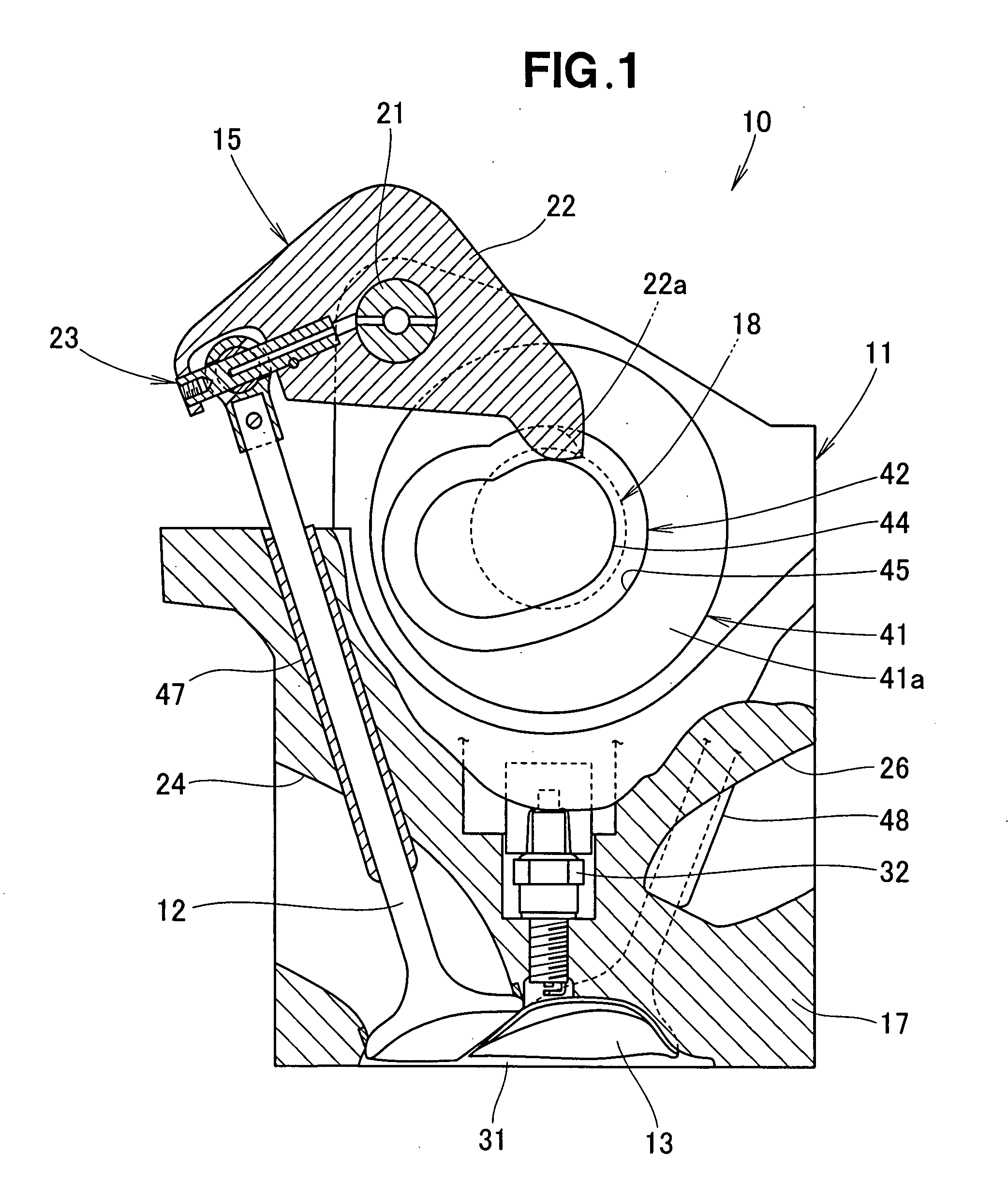 Cam mechanism having forced-valve-opening/closing cams and cam-profile setting method