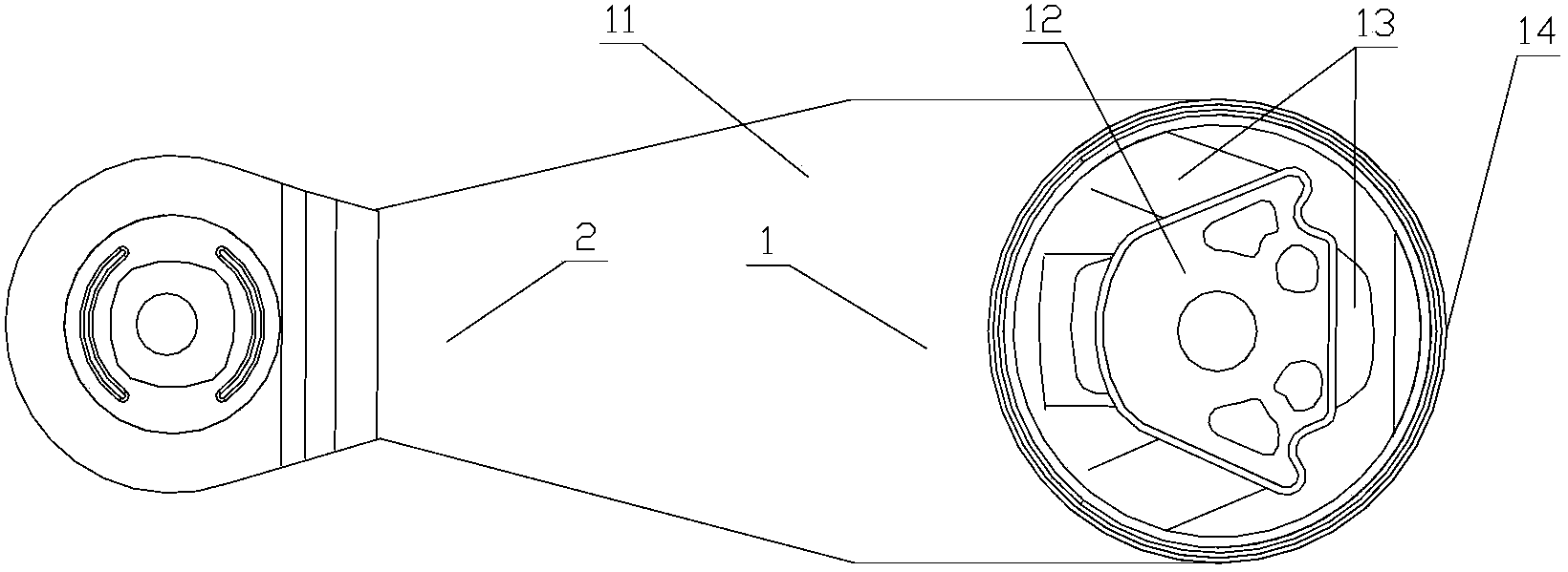 Power assembly suspended torsion bar and mounting structure thereof