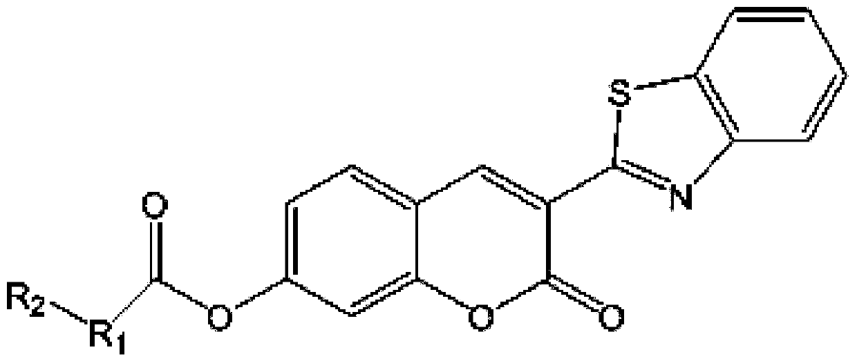 Fluorescent probe for detecting GSH with high specificity and application thereof