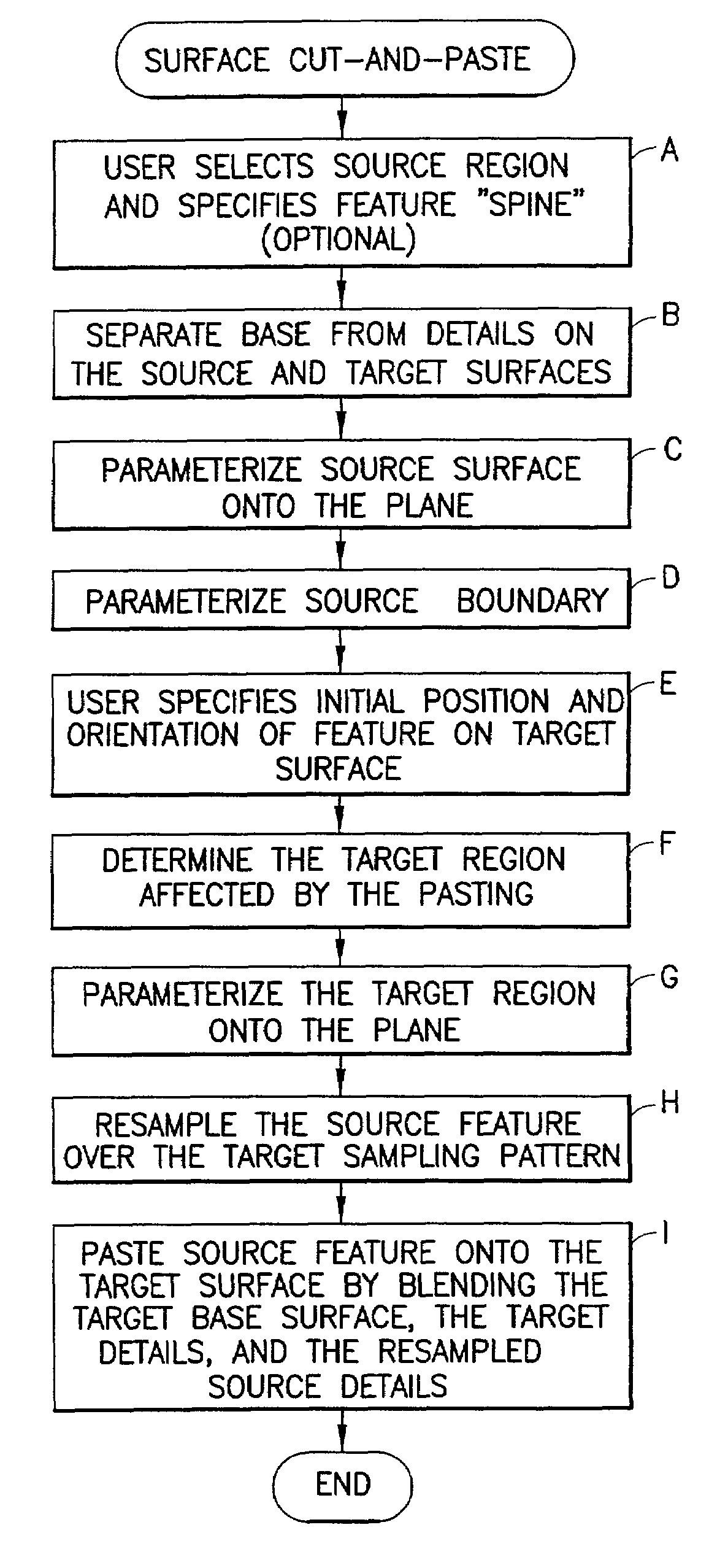 Methods and apparatus for cut-and-paste editing of multiresolution surfaces
