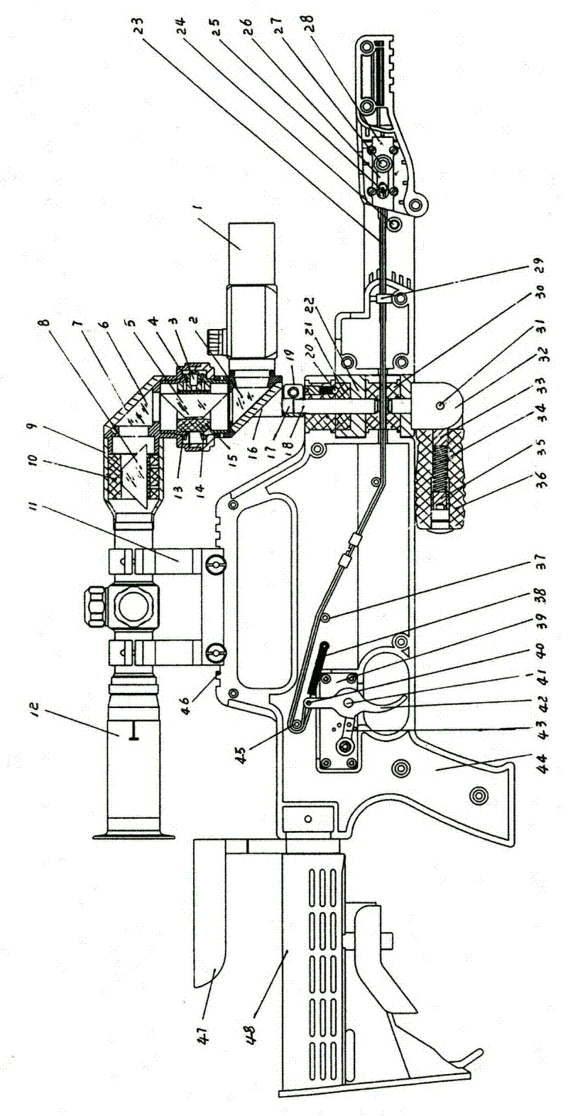 Panoramic sight system for turning shoot gun